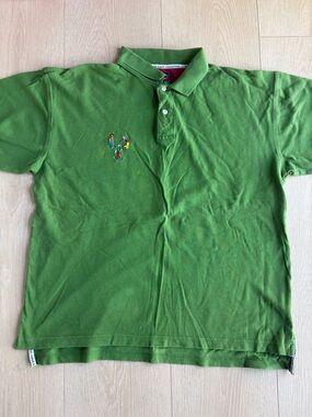 Classic Green Polo with Embroidered Detail